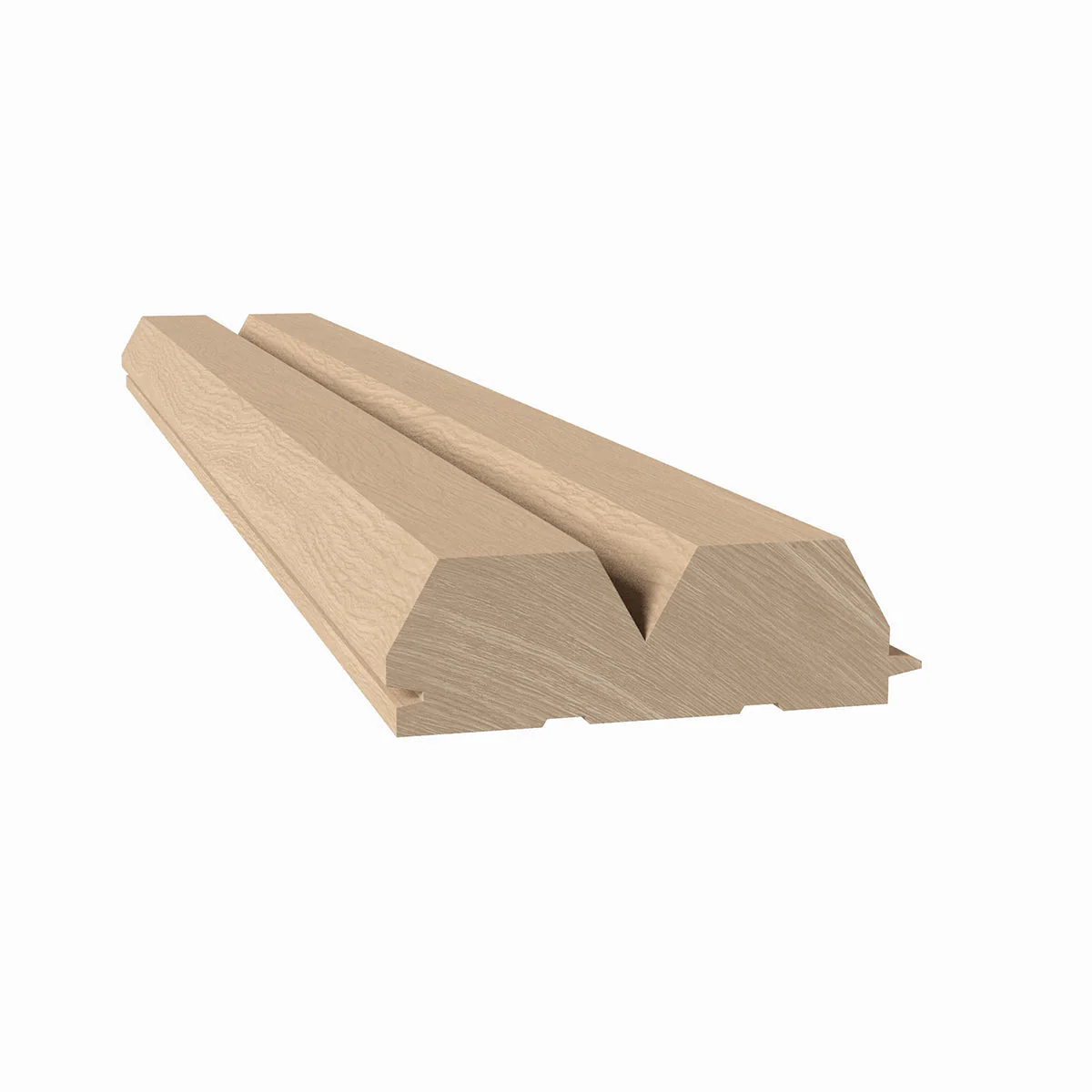 1 1/2" Bevel Solid Wood Tongue and Grove Tambour Panel, 1" thick x 3 3/16"width x 112"long - Image 2