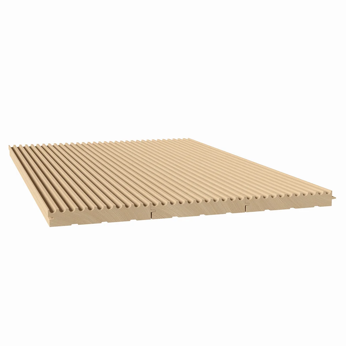 1/4" Cove Cut Solid Wood Tongue and Grove Tambour Panel, 11/16" thick x 4 5/16"width x 112"long - Image 3