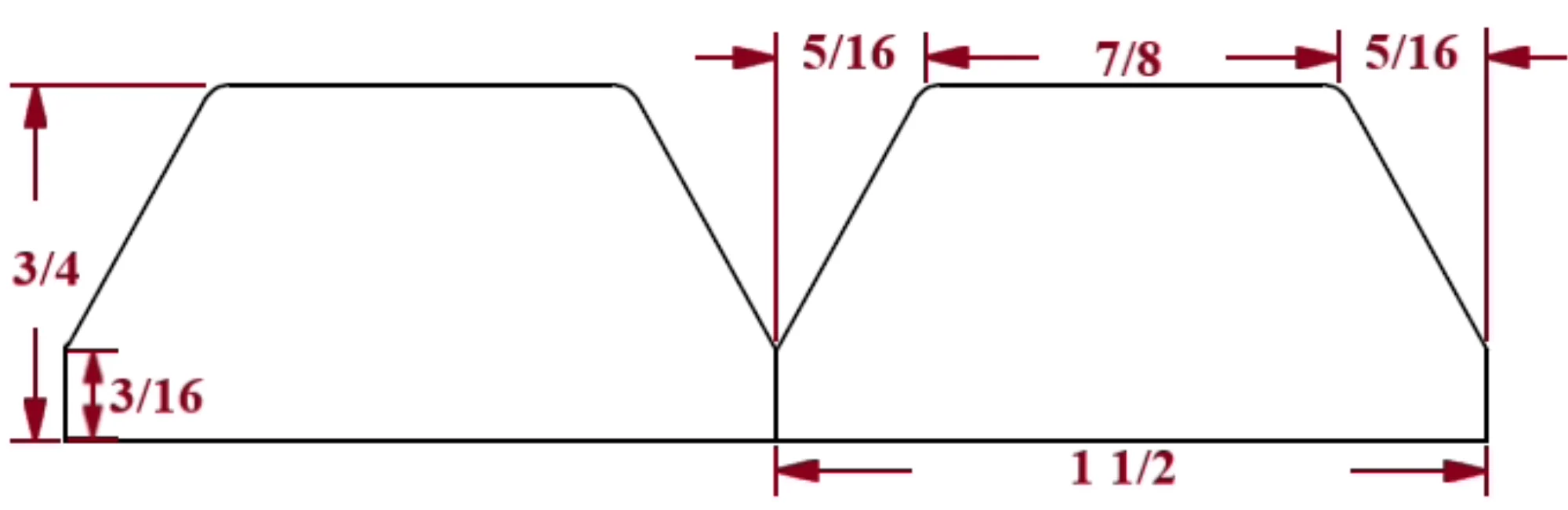 1-1/2″ Bevel Slat Tambour - Thick - Image 4