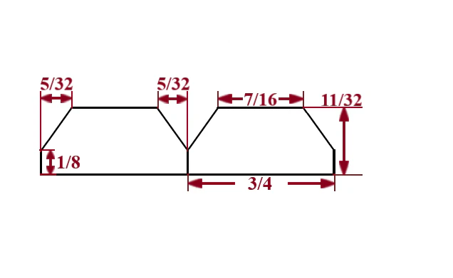 3/4″ Bevel Slat Tambour  – Thick - Image 4