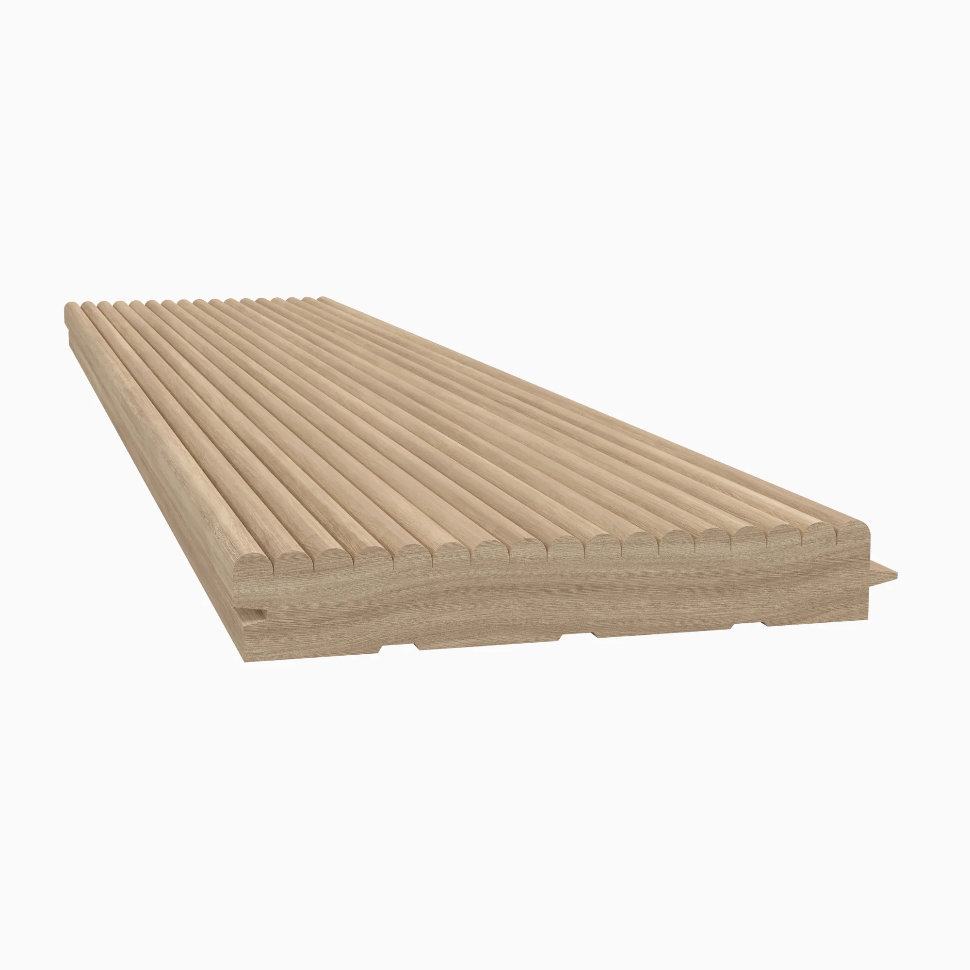 1/4" Bead Solid Wood Tongue and Groove Tambour Panel, 11/16" thick x 4 7/16"width x 112"long