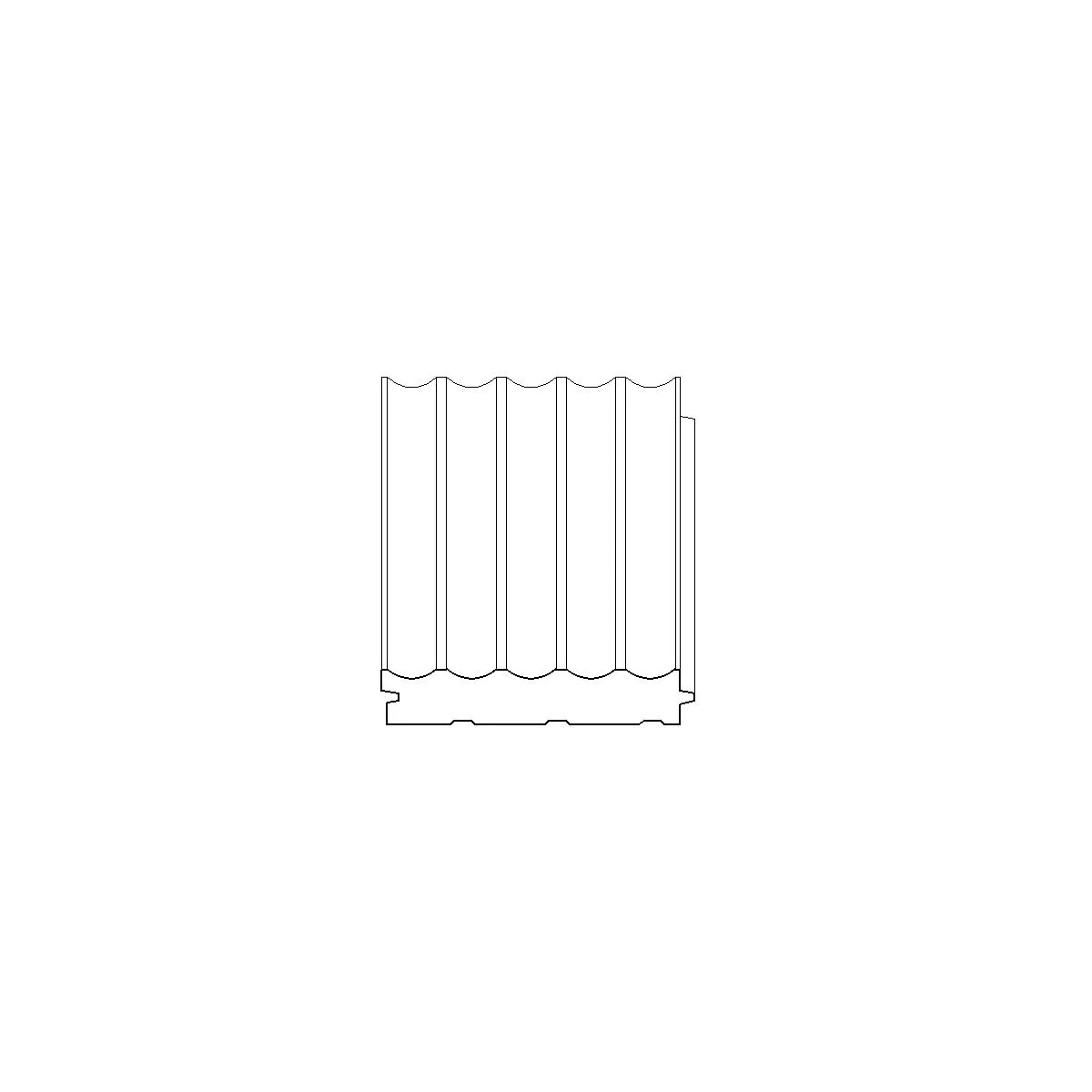 1/4" Bead Solid Wood Tongue and Groove Tambour Panel, 11/16" thick x 4 7/16"width x 112"long - Image 11