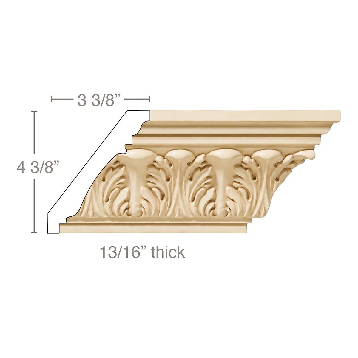 Acanthus Leaf, 13/16"w X 5 1/2"d