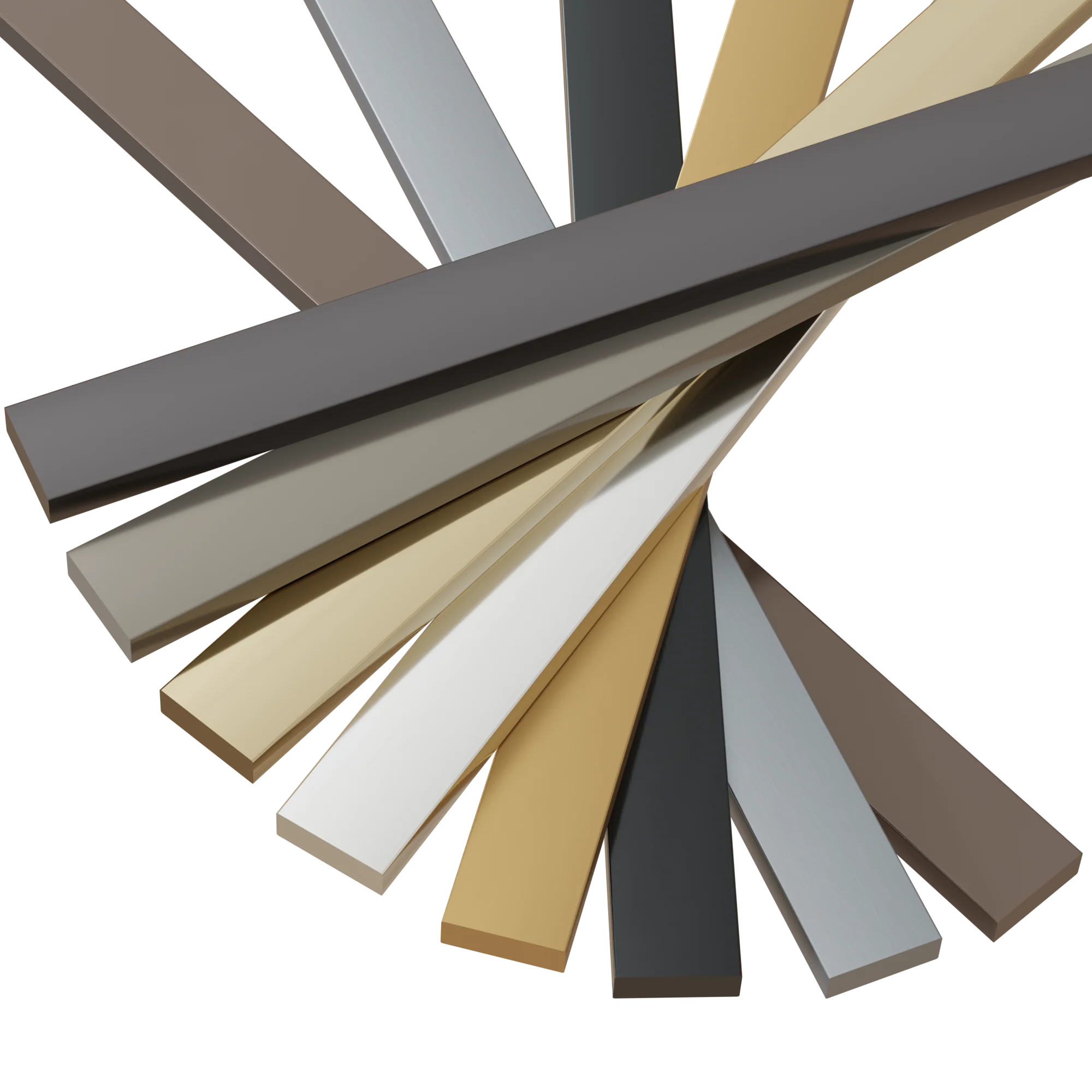 Metallic Trim Aluminum Bar, 72'' L x 3/4" W x 1/4'' T - Image 2