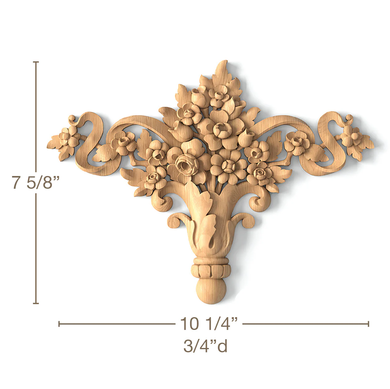 Bundled Flowers, 10 1/4"w x 7 5/8"h x 3/4"d, SPECIAL ORDER