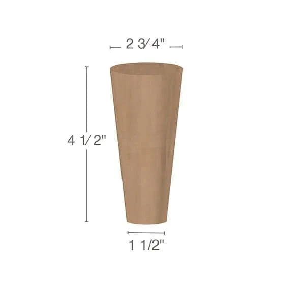 Cabinet & Furniture Foot, 2 3/4"w x 4 1/2"h x 3 1/4" d