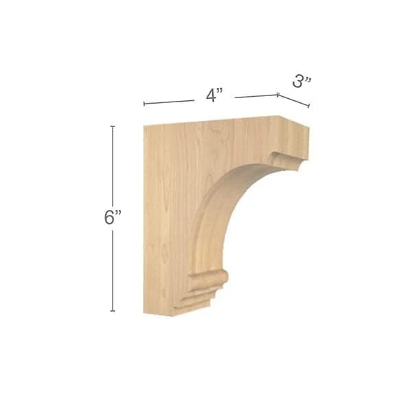 Cavetto Extra SmallÂ Bar Bracket, 3"w x 6"h x 4"d