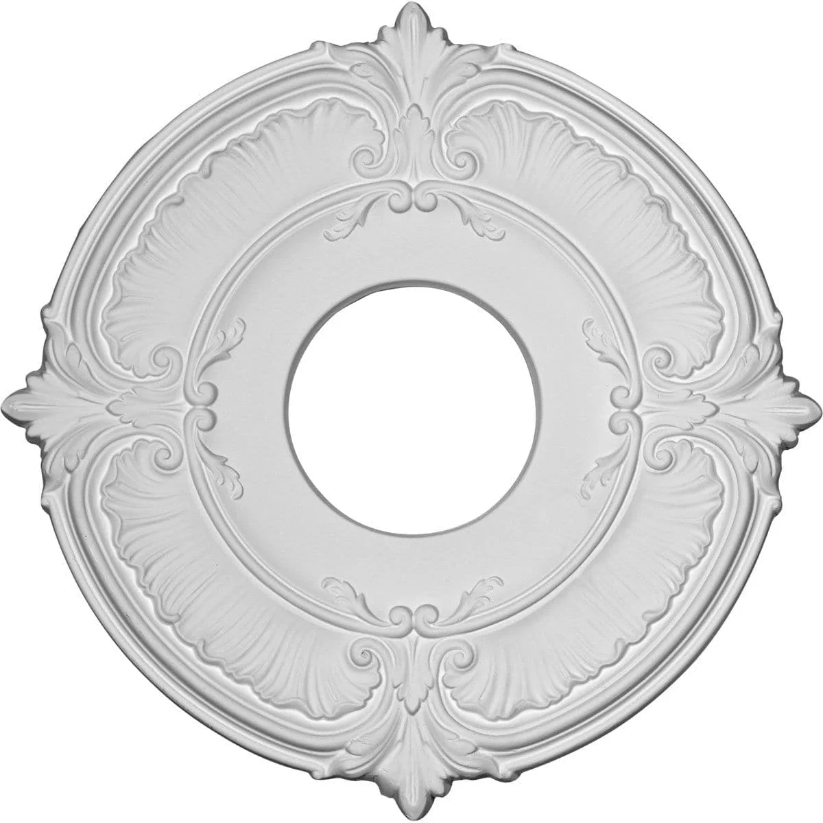 Ceiling Medallion (Fits Canopies up to 3 1/2"), 12 3/4"OD x 3 1/2"ID x 1/2"P