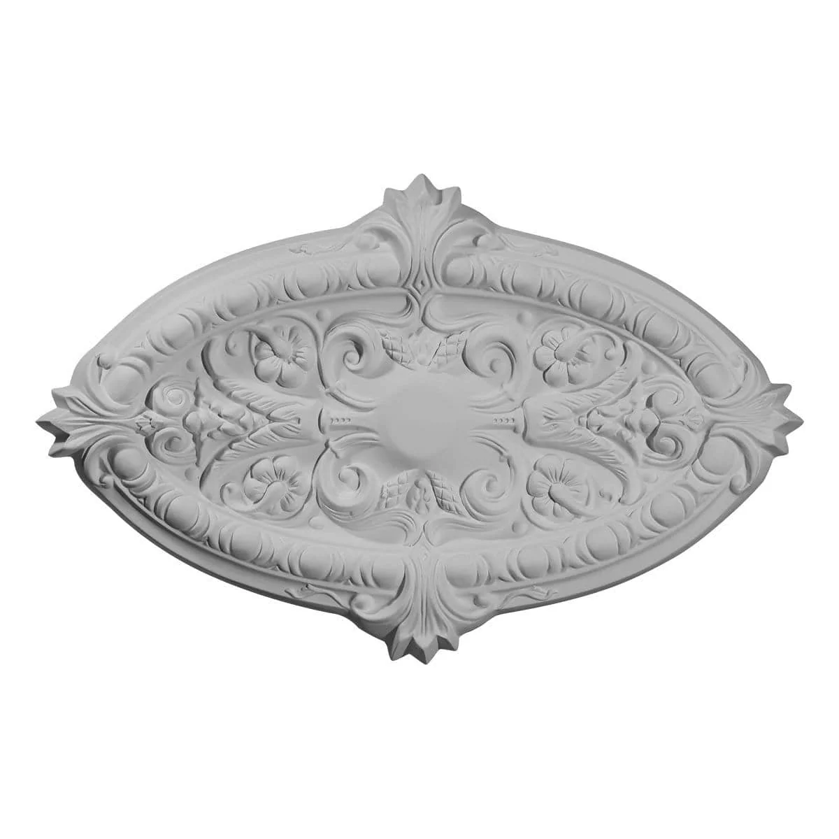 Ceiling Medallion (Fits Canopies up to 3"), 26 3/8"W x 17 1/4"H x 1 3/4"P