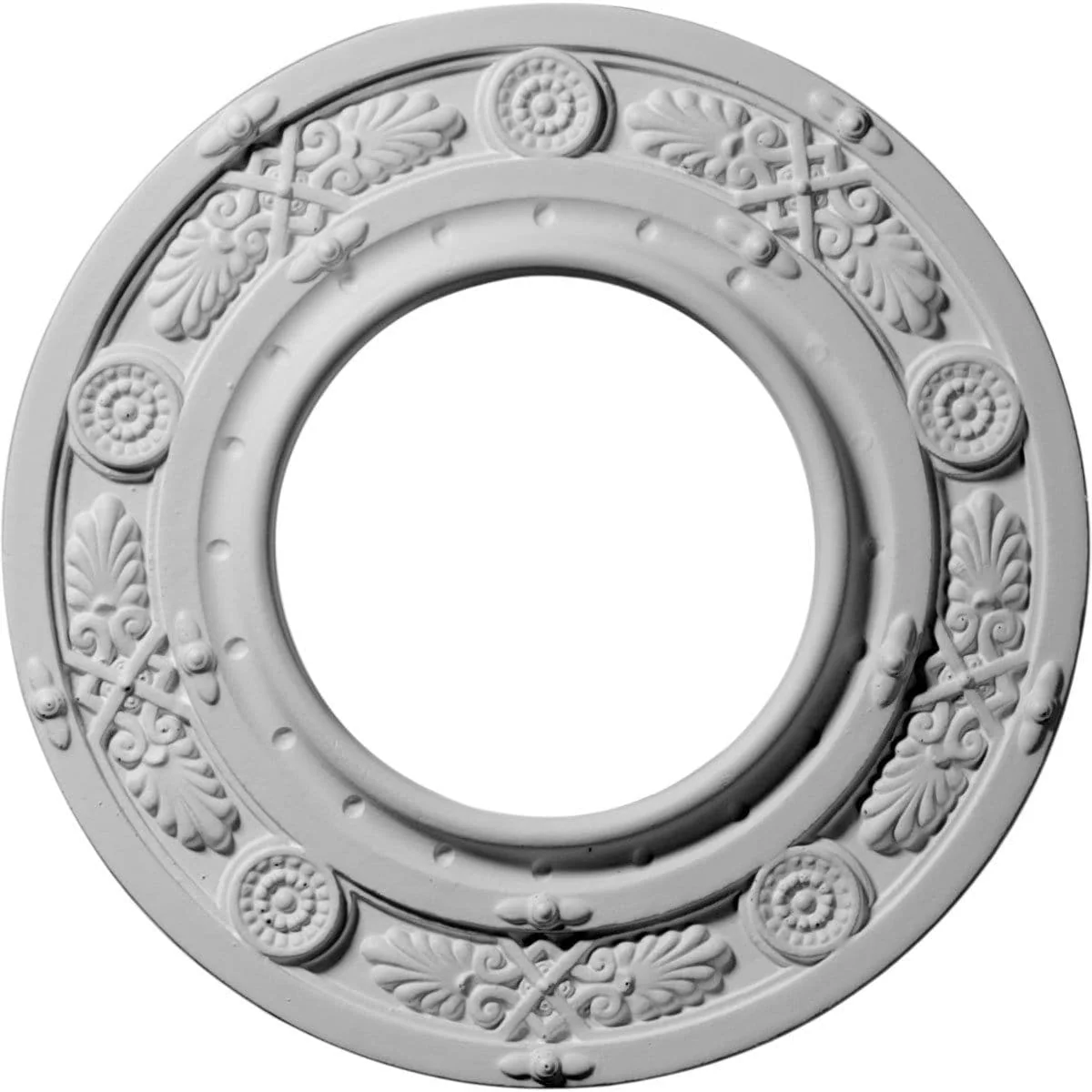Ceiling Medallion (Fits Canopies up to 3 7/8"), 8"OD x 3 7/8"ID x 1/2"P