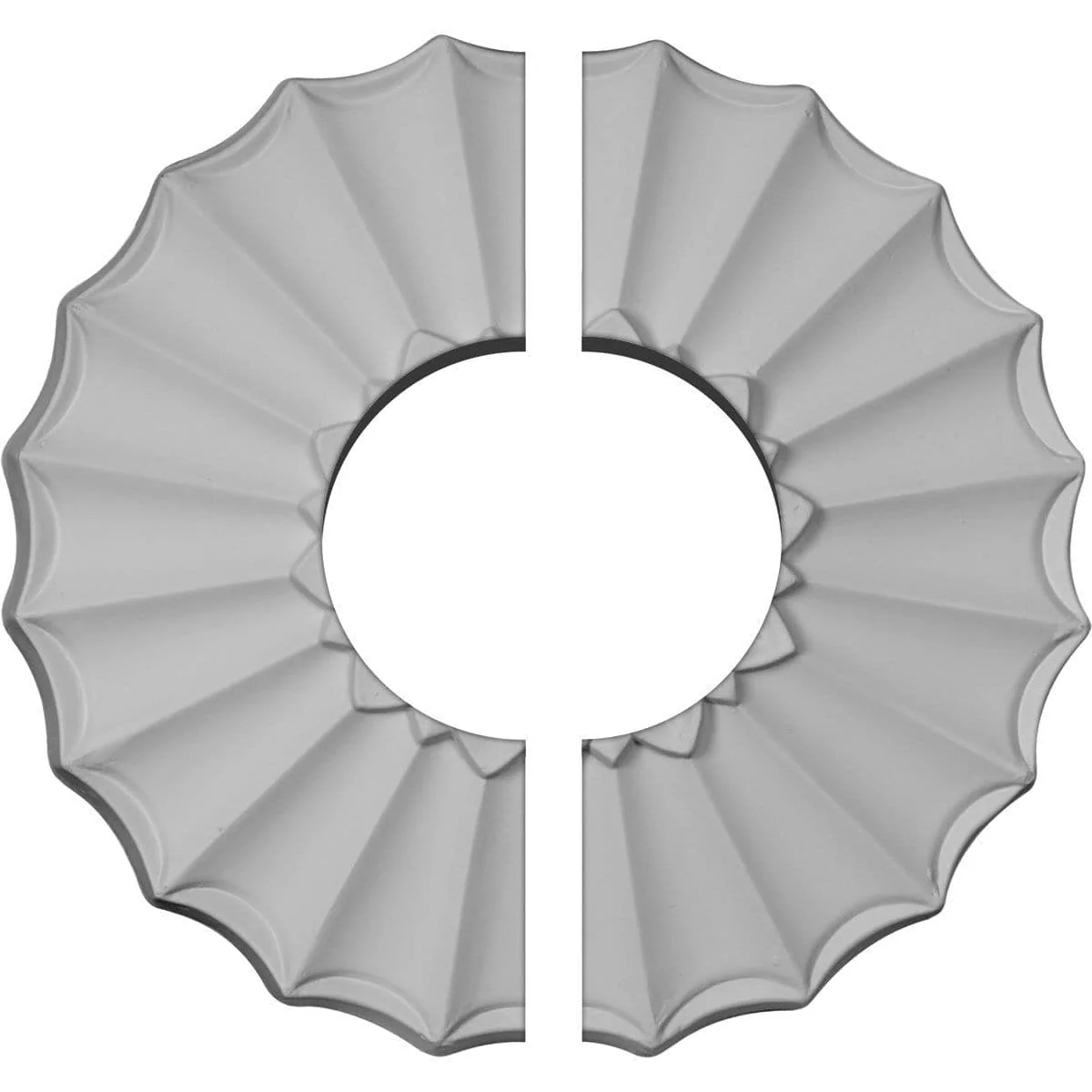 Ceiling Medallion, Two Piece (Fits Canopies up to 3 1/2")9"OD x 3 1/2"ID x 1 3/8"P