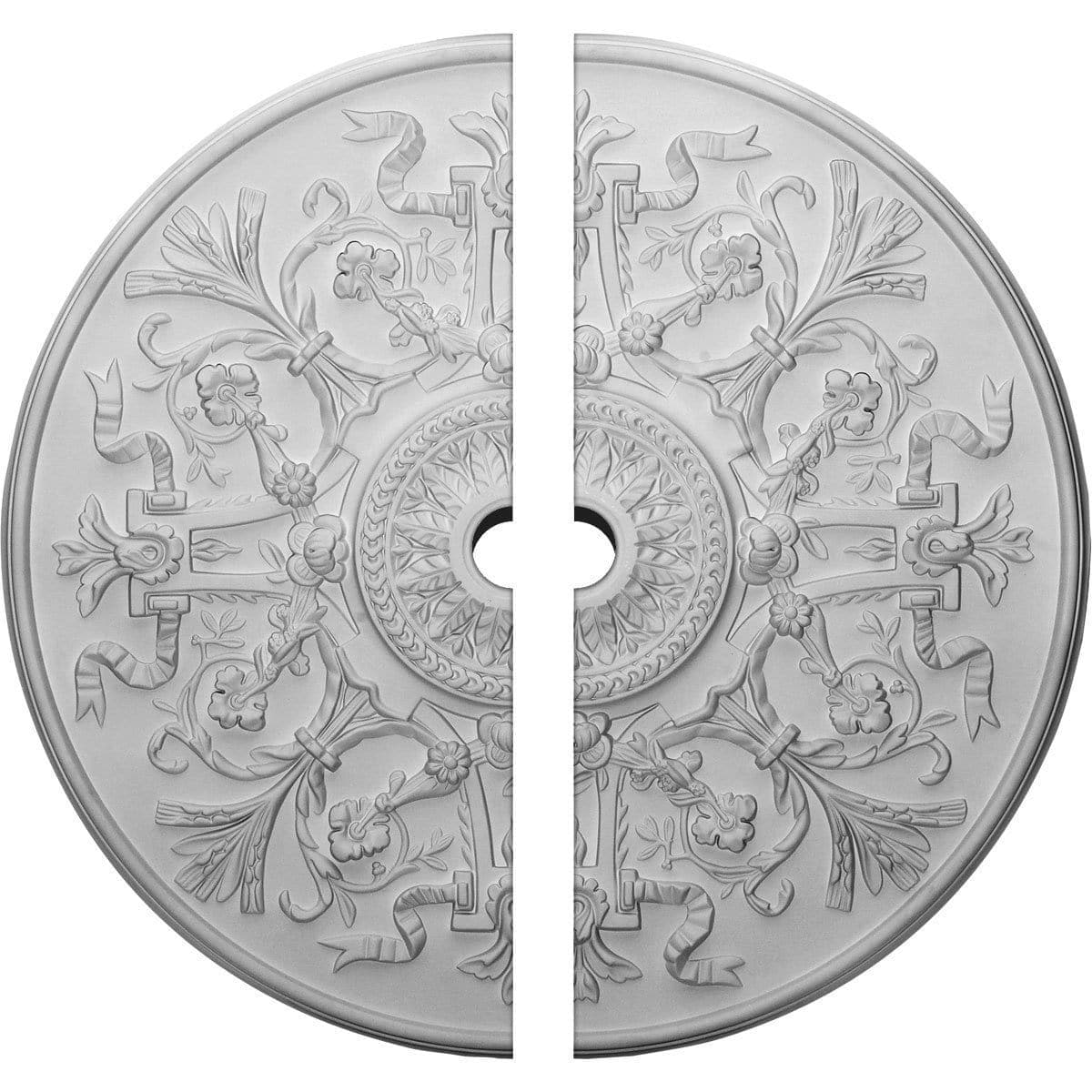 Ceiling Medallion, Two Piece (Fits Canopies up to 3 1/4")33"OD x 2 1/2"ID x 1 3/4"P