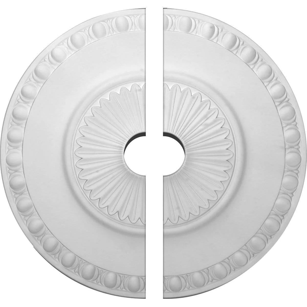 Ceiling Medallion, Two Piece (Fits Canopies up to 3 5/8")23 1/2"OD x 3 1/2"ID x 3 1/4"P