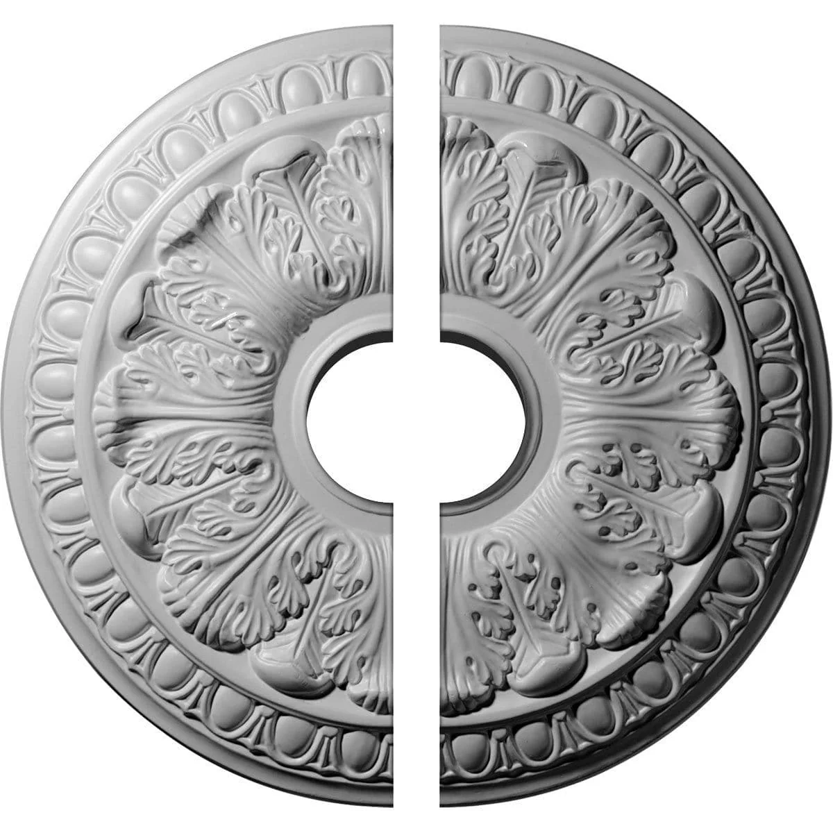 Ceiling Medallion, Two Piece (Fits Canopies up to 4 3/4")15 3/4"OD x 3 1/2"ID x 1 1/2"P