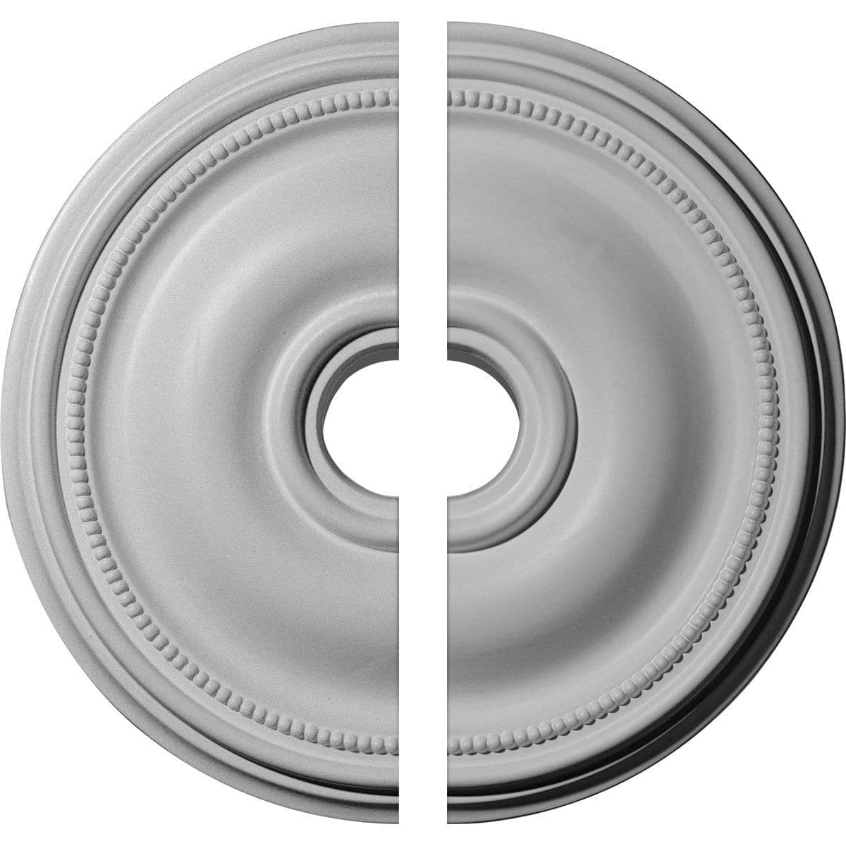 Ceiling Medallion, Two Piece (Fits Canopies up to 4 3/8")18 1/8"OD x 3 3/4"ID x 1 1/8"P
