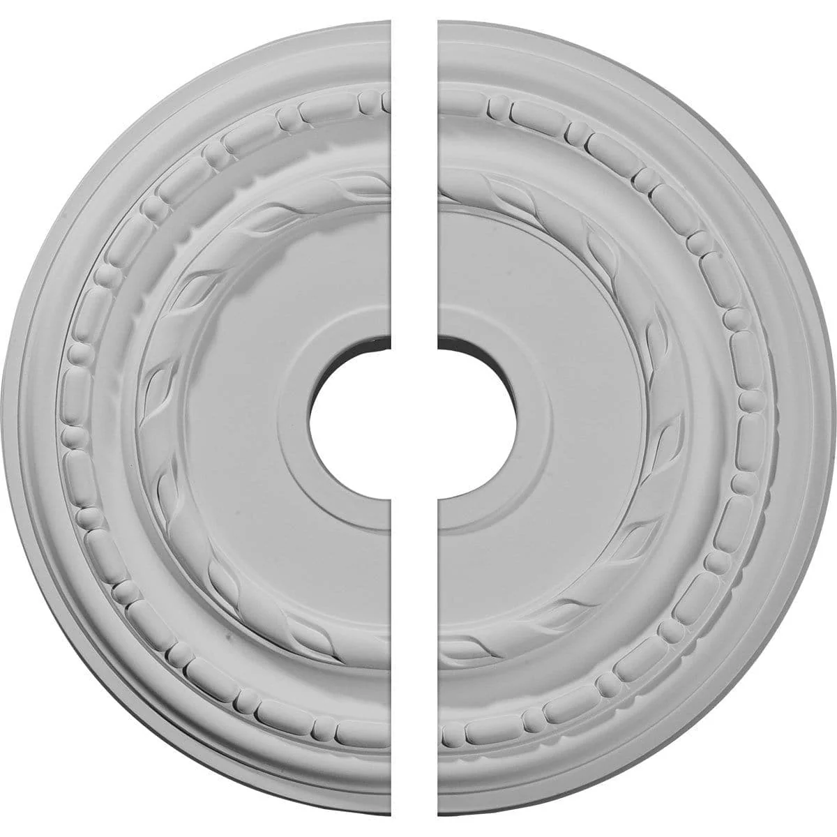 Ceiling Medallion, Two Piece (Fits Canopies up to 5 1/8")17 7/8"OD x 3 5/8"ID x 1 1/4"P