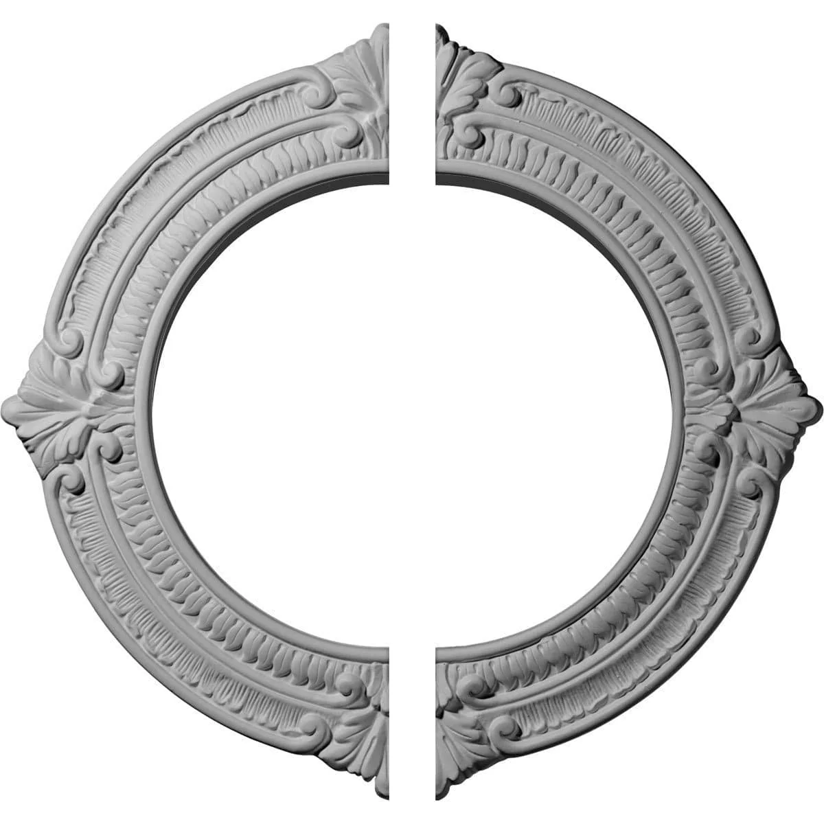 Ceiling Medallion, Two Piece (Fits Canopies up to 8")13 1/8"OD x 8"ID x 5/8"P