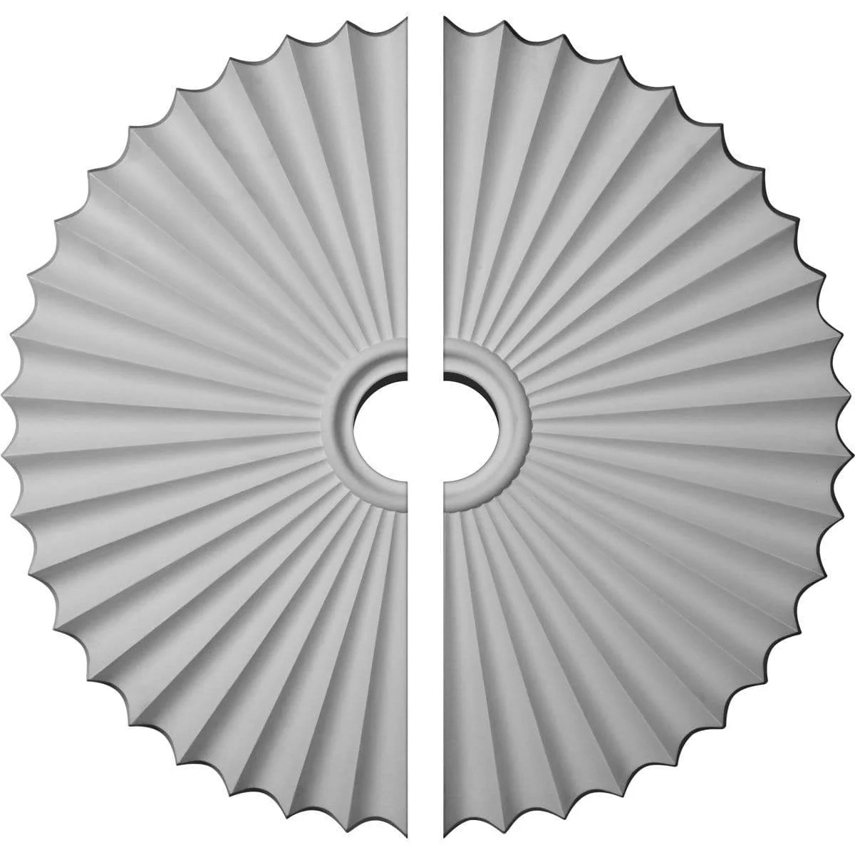 Ceiling Medallion, Two Piece (For Canopies up to 6")33 7/8"OD x 2"P