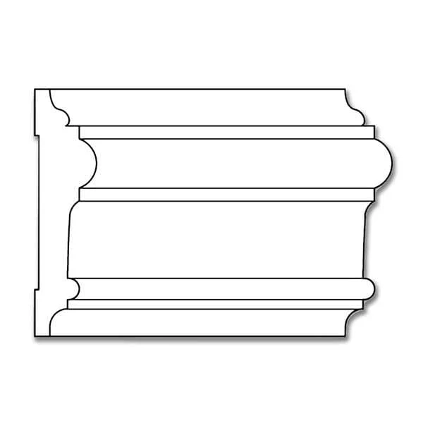 Chairrail, 4"w x 1"d