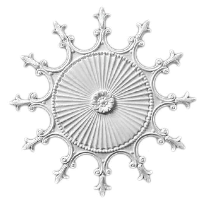 Colonial Medallion, Plaster, 25"w x 25"h x 3/4"d, Made To Order