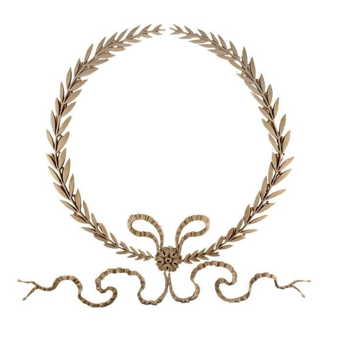 Colonial Wreath Onlay, 19"w x 18 3/4"h x 5/16"d, Made To Order, Minimum Order Amount $300