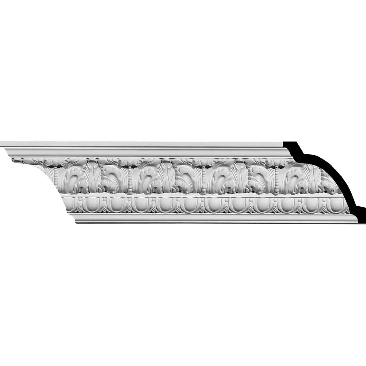 Colton Egg & Dart Acanthus Crown Moulding, 4 1/2"H x 3 7/8"P x 6"F x 94 1/2"L