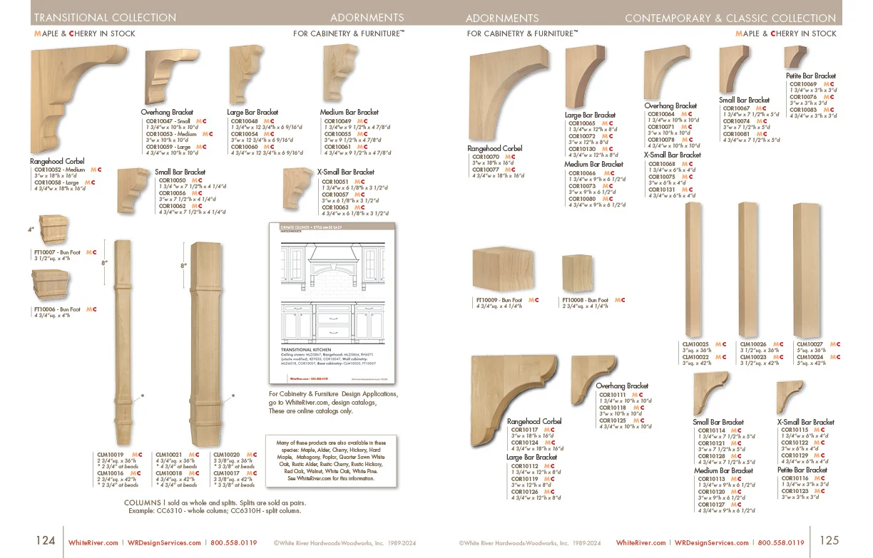 Contemporary Large Bar Bracket Corbel, 1 3/4"w x 12"h x 8"d - Image 2