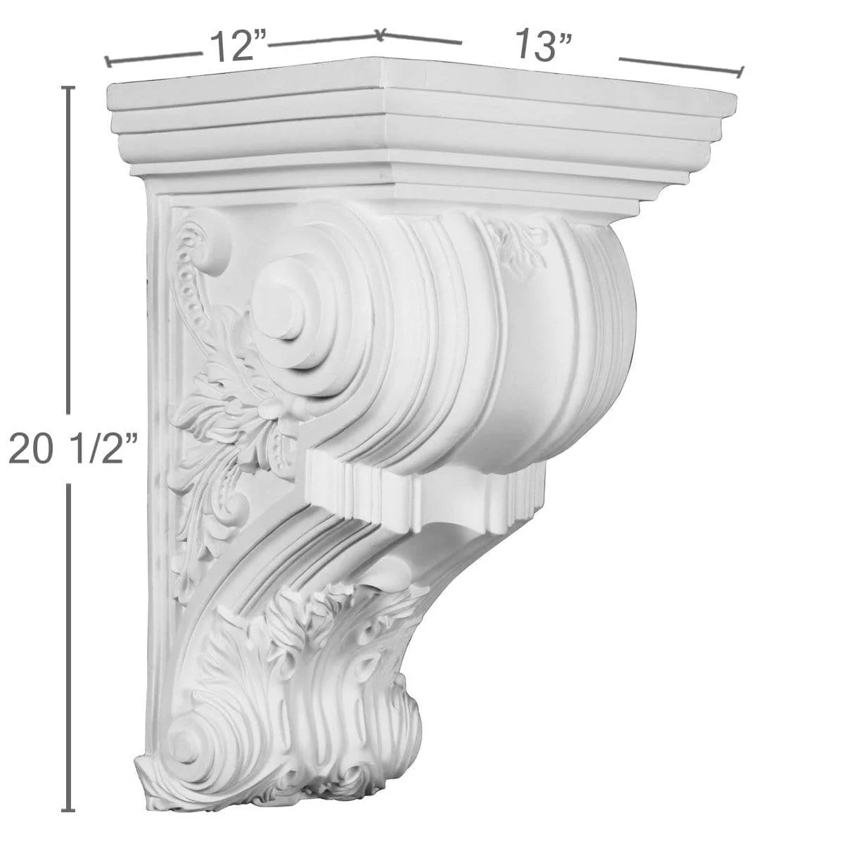 Corbel, 13"W x 12"D x 20 1/2"H
