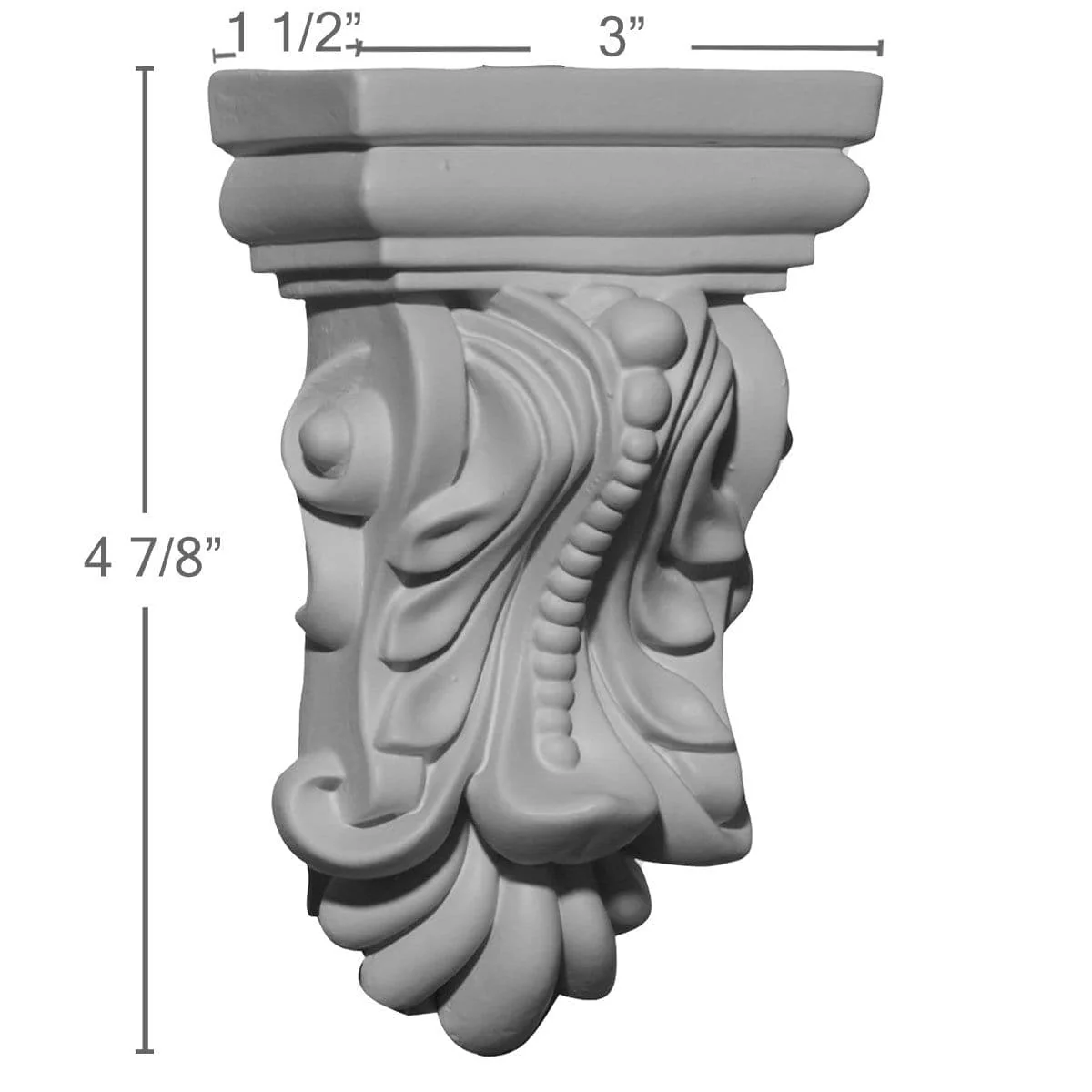 Corbel, 3"W x 1 1/2"D x 4 7/8"H