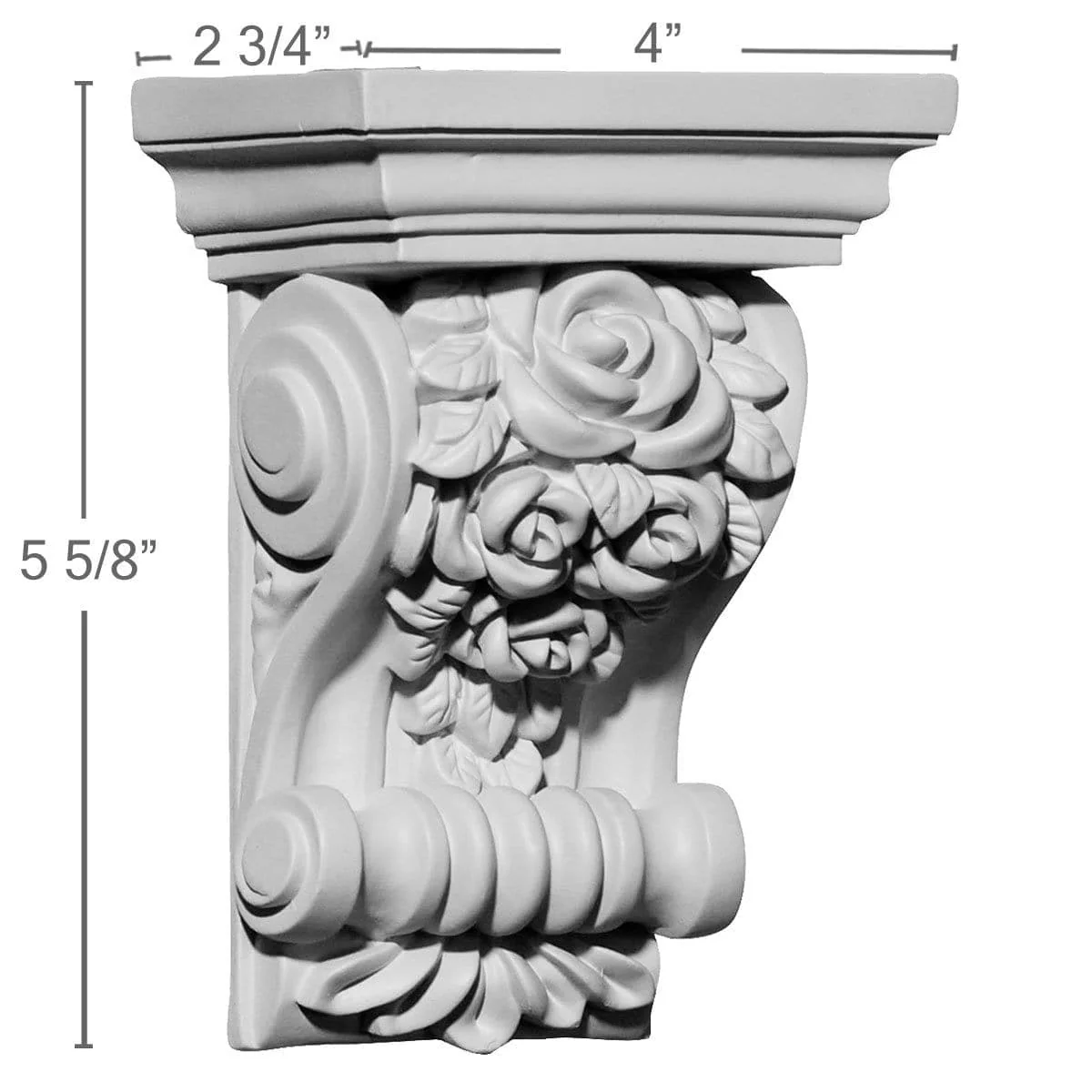 Corbel, 4"W x 2 3/4"D x 5 5/8"H