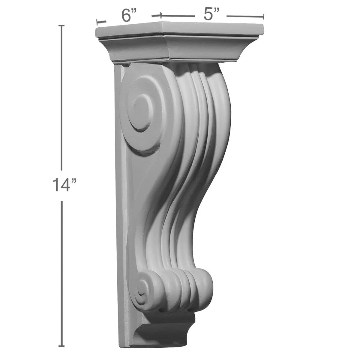 Corbel, 5"W x 6"D x 14"H