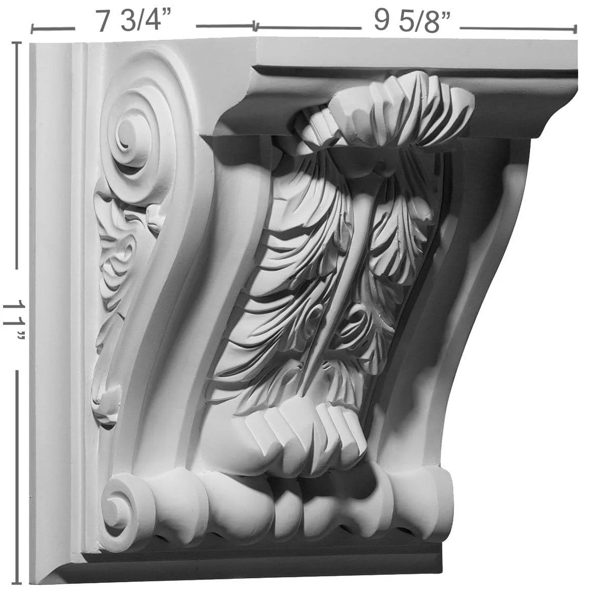 Corbel, 9 5/8"W x 7 3/4"D x 11"H