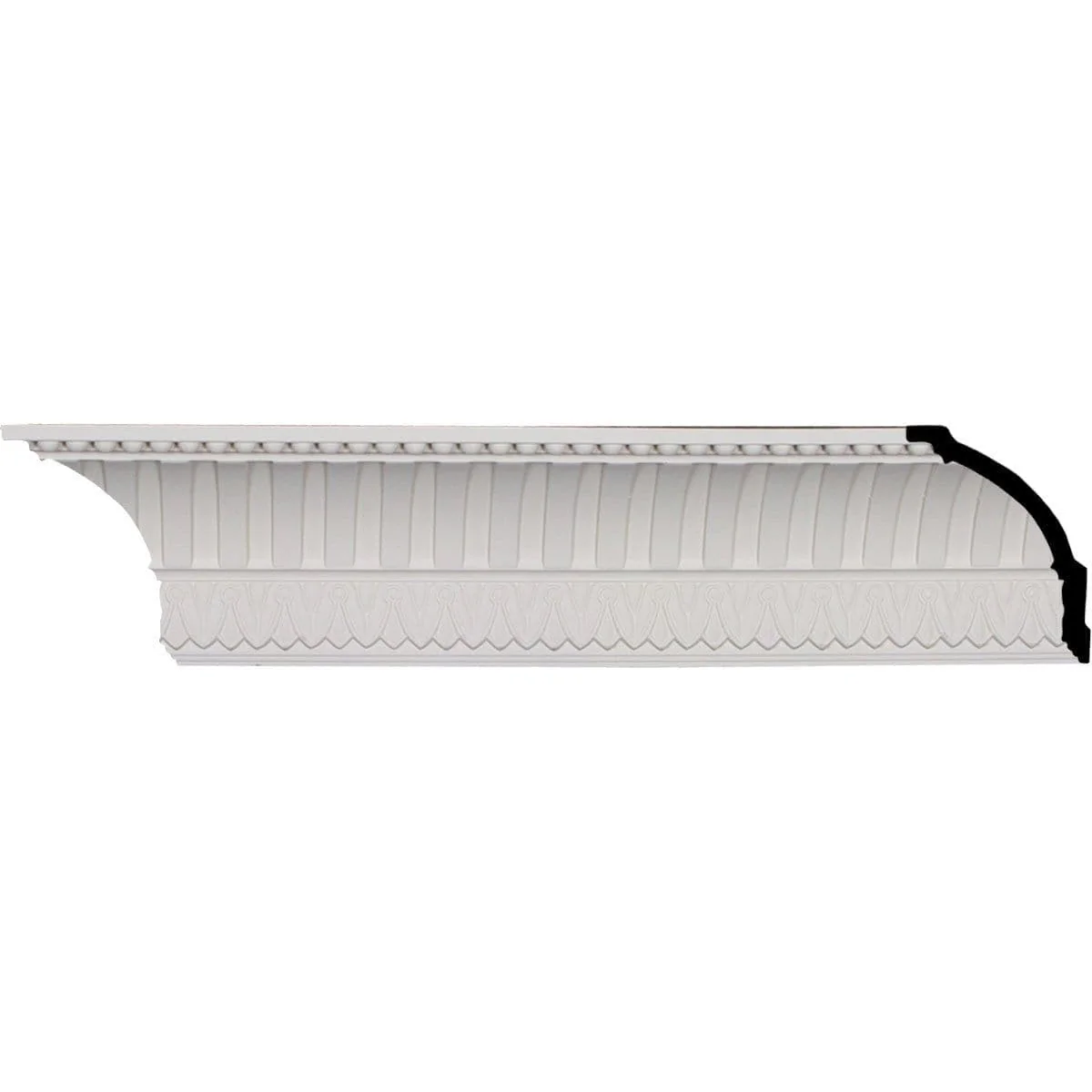 Cove Dentil with Bead Crown Moulding, 4 3/4"H x 4 1/4"P x 6 1/8"F x 94 1/2"L