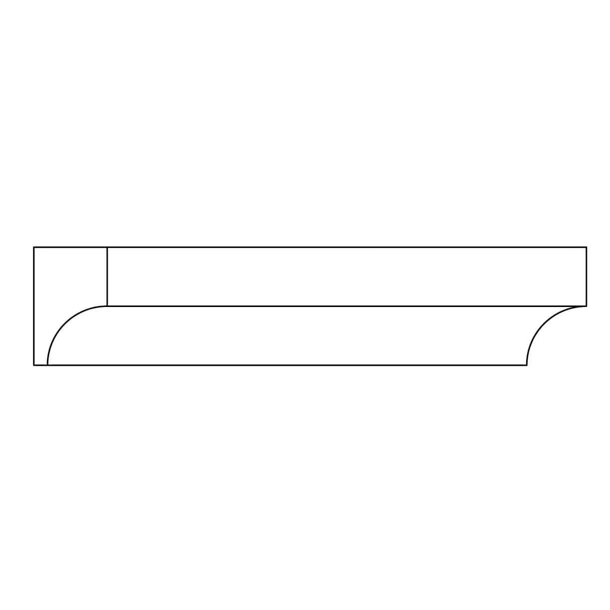 Custom Panel Mould, 1 3/8'' x 2 1/8'', Poplar, Minimum Order Quantity 200 LF
