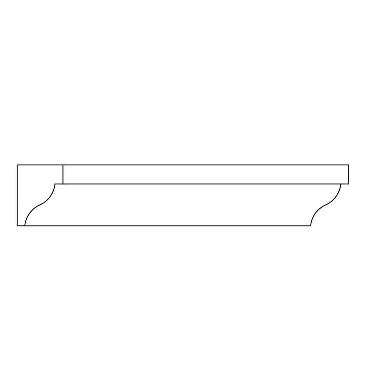 Custom Panel Mould, 1"w x 1 3/8"d - Image 2