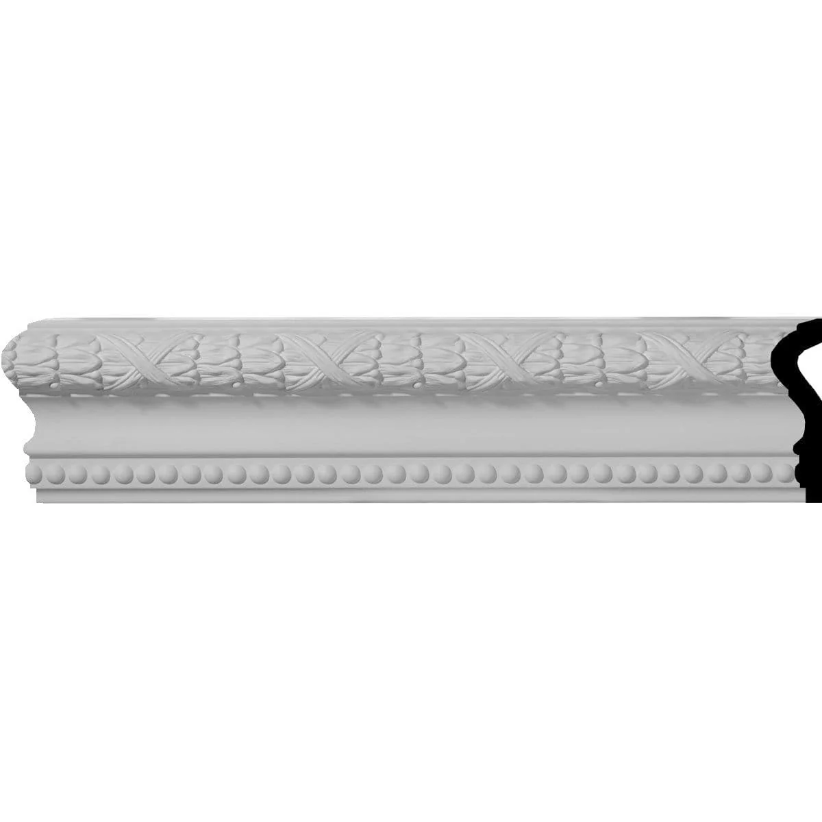 Dublin Leaves Chair Rail, 4"H x 1 1/8"P x 94 1/2"L