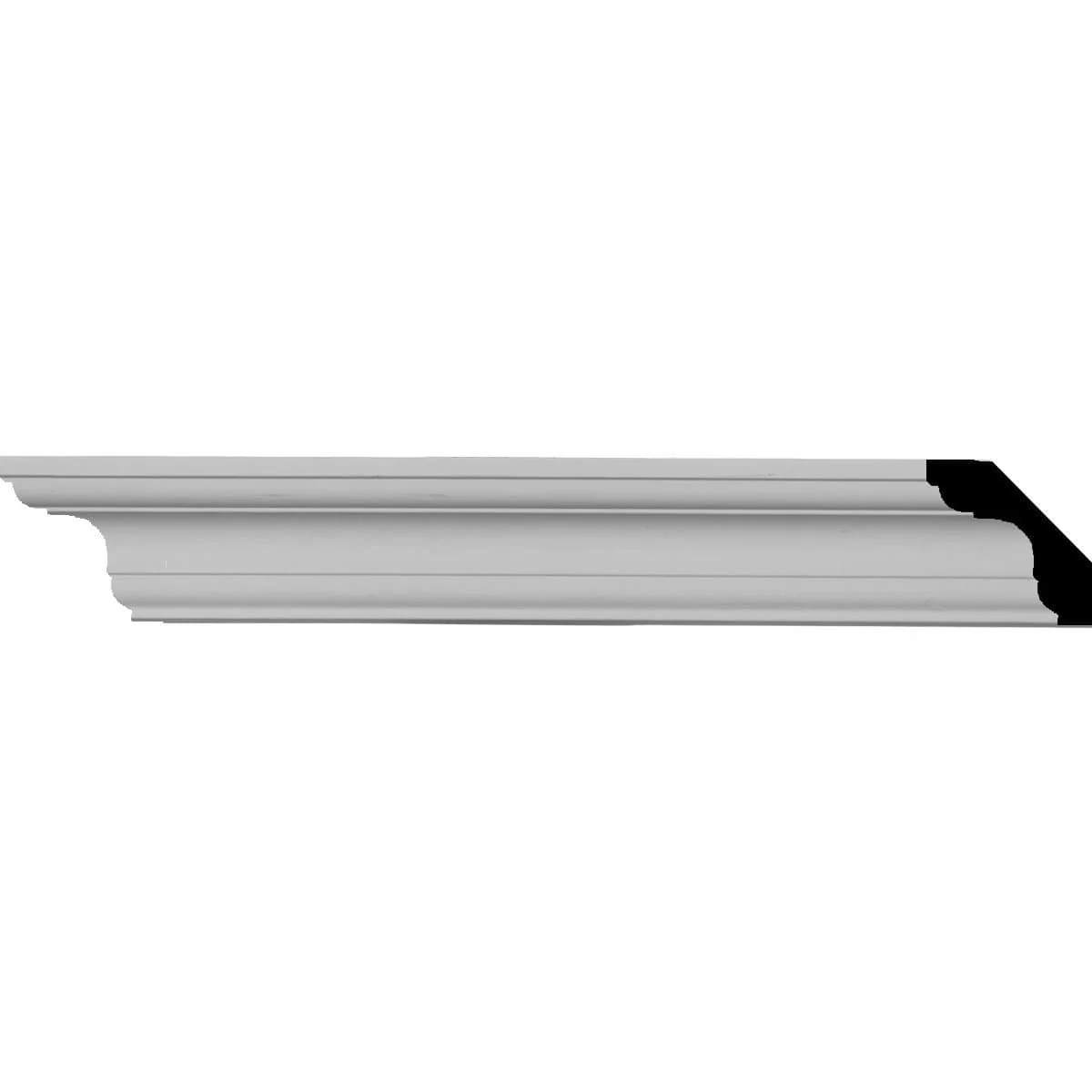 Edinburgh Traditional Smooth Crown Moulding, 1 3/4"H x 1 3/4"P x 2 1/2"F x 94 1/2"L