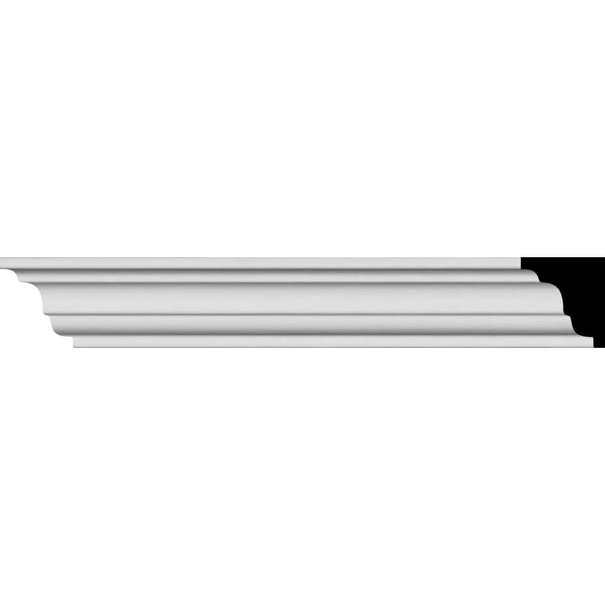 Edinburgh Traditional Smooth Crown Moulding, 7/8"H x 5/8"P x 94 1/2"L, (1 1/8" Repeat)