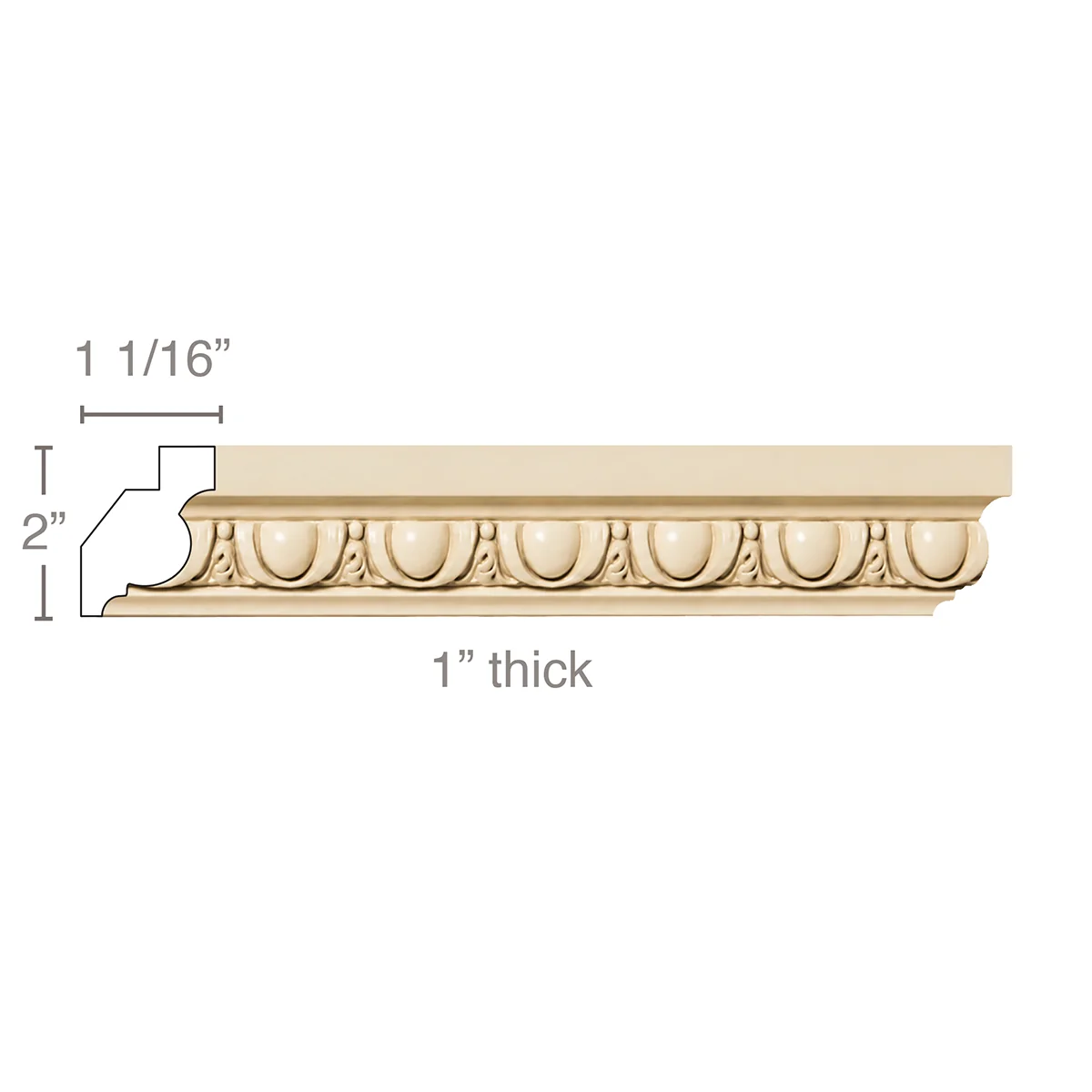 Egg & Dart, 1"w X 2 1/2"d
