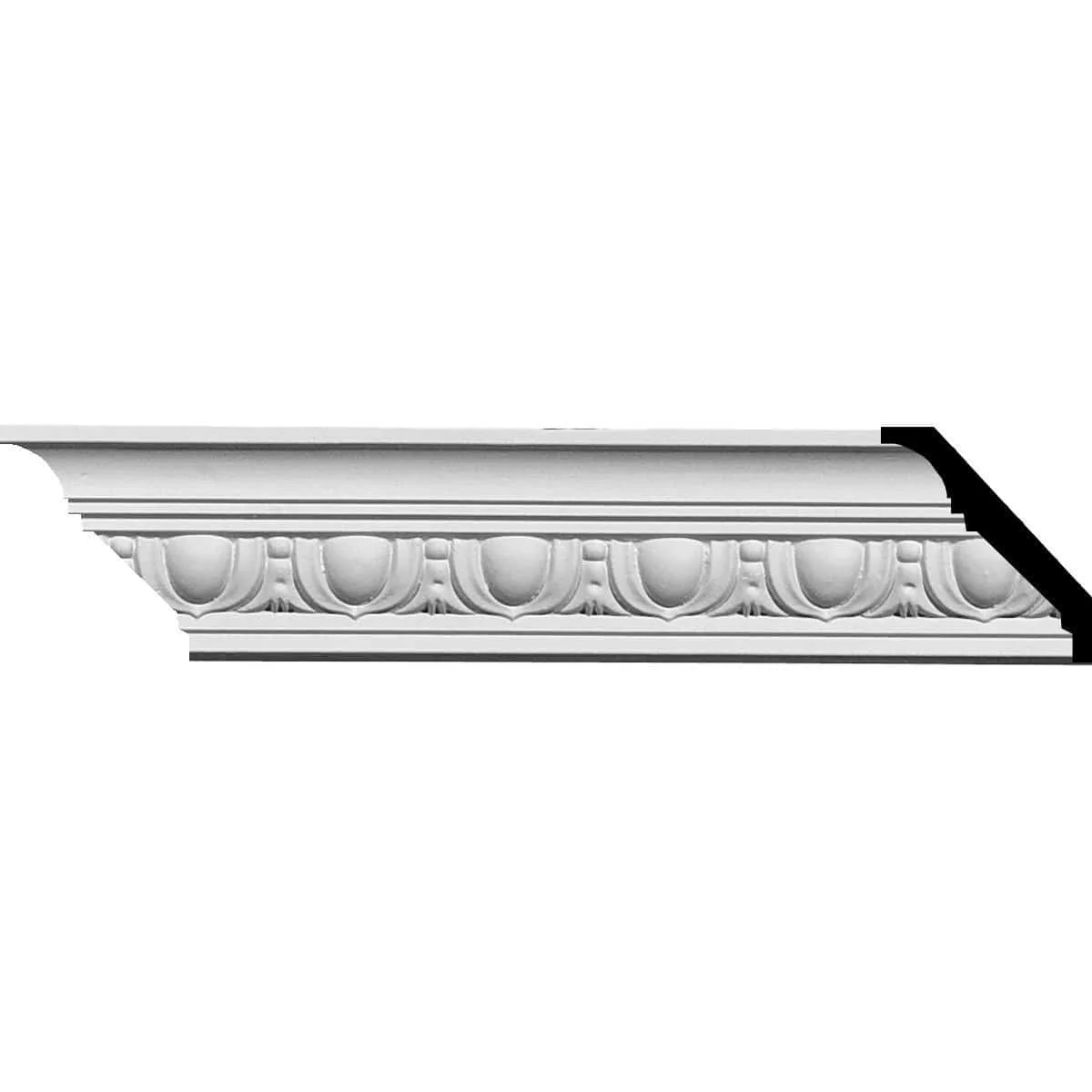 Egg & Dart Crown Moulding, 2 1/8"H x 2 1/8"P x 3"F x 94 1/2"L