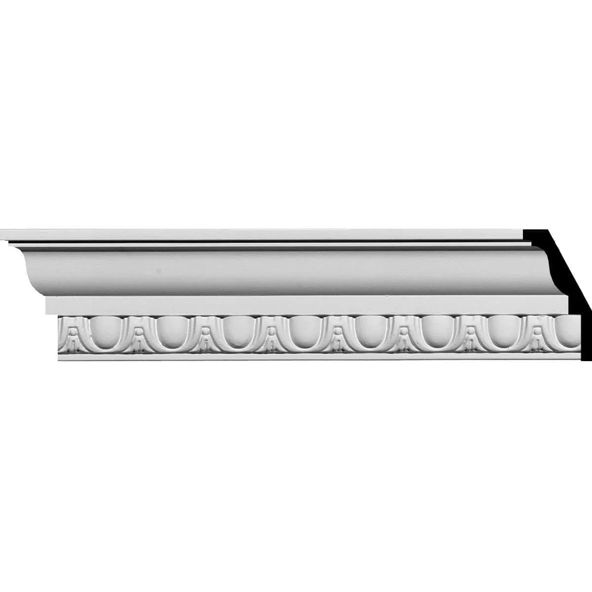 Egg & Dart Crown Moulding, 3"H x 1 1/2"P x 3 3/8"F x 94 1/2"L
