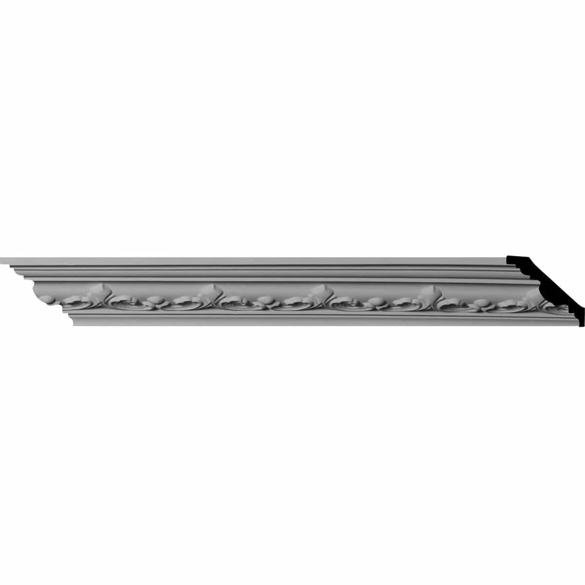 Empire Crown Moulding, 2 3/8"H x 3 1/8"P x 3 3/4"F x 94 1/2"L, (2 7/8" Repeat)
