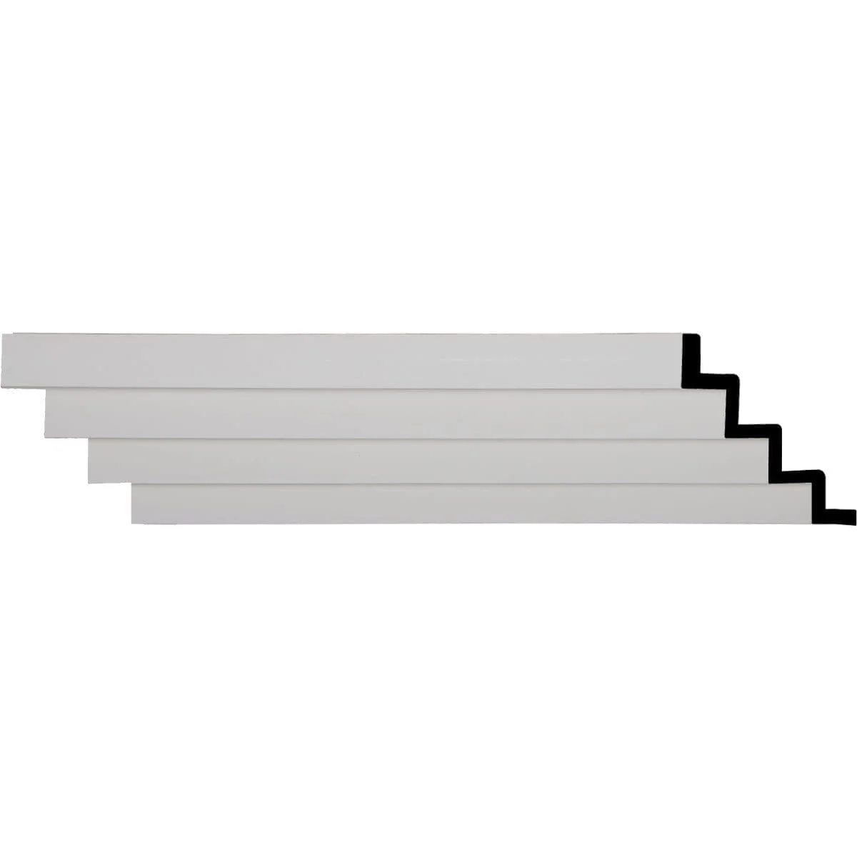 Eris Step Crown Moulding, 7 5/8"H x 8 1/8"P x 11"F x 94 1/2"L