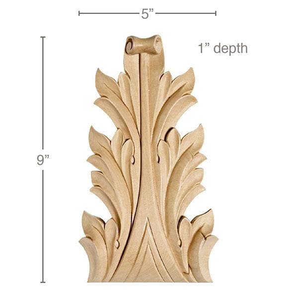 Large Acanthus Leaf, 5"w x 9"h x 1"d