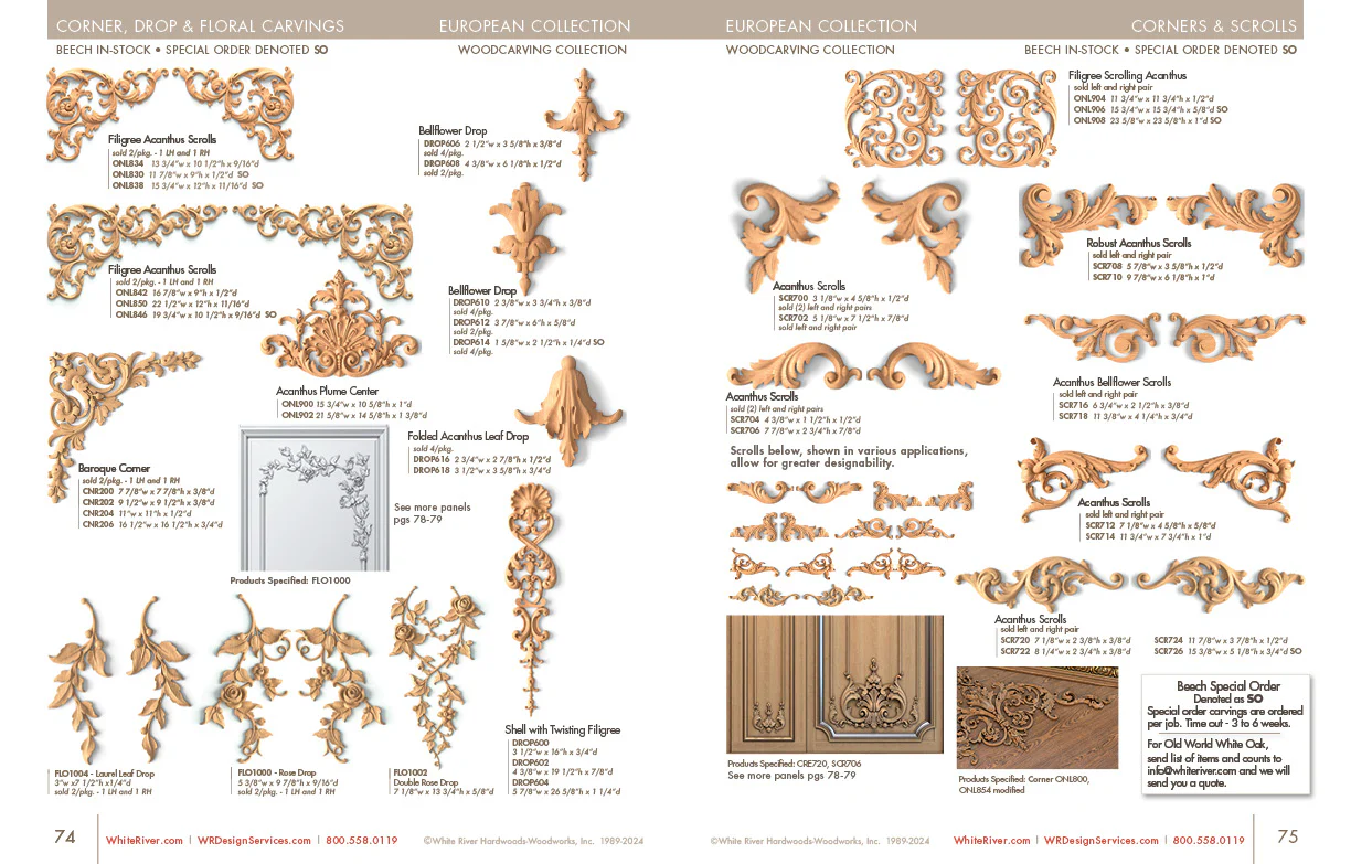 Filigree Acanthus Scrolls Pair, 15 3/4"w x 12"h x 11/16"d, SPECIAL ORDER - Image 4