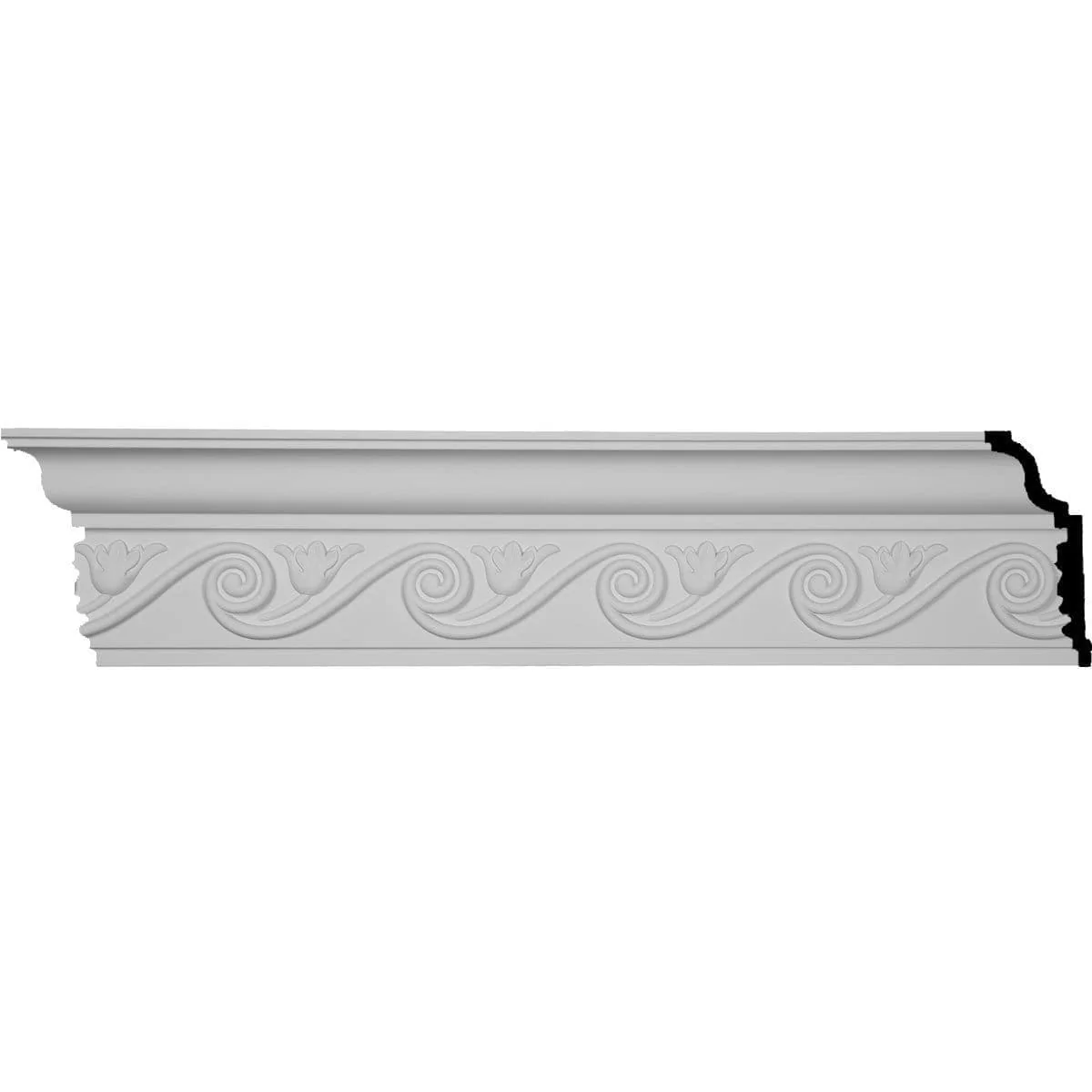 Floral Crown Moulding, 6 1/4"H x 2 3/4"P x 7"F x 94 1/2"L