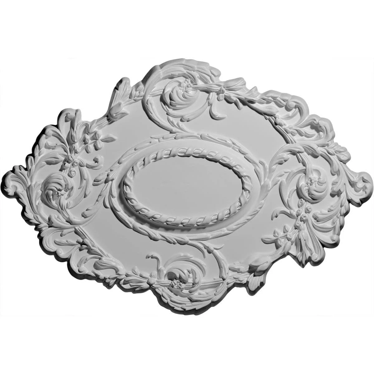 Flowing Leaf Ceiling Medallion, 30 3/8"W x 20 3/4"H x 1"P