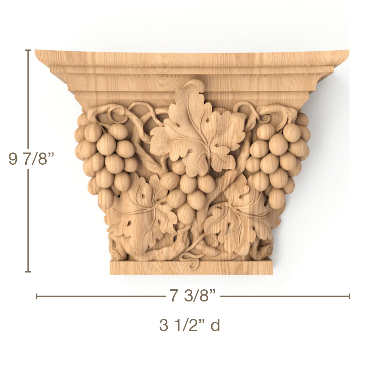 Vineyard Capital, 7 3/8"w x 9 7/8"h x 3 1/2"d, SPECIAL ORDER (3-6 Weeks)