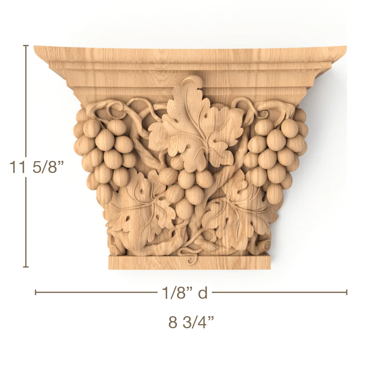 Vineyard Capital, 8 3/4"w x 11 5/8"h x 4 1/8"d, SPECIAL ORDER (3-6 Weeks)
