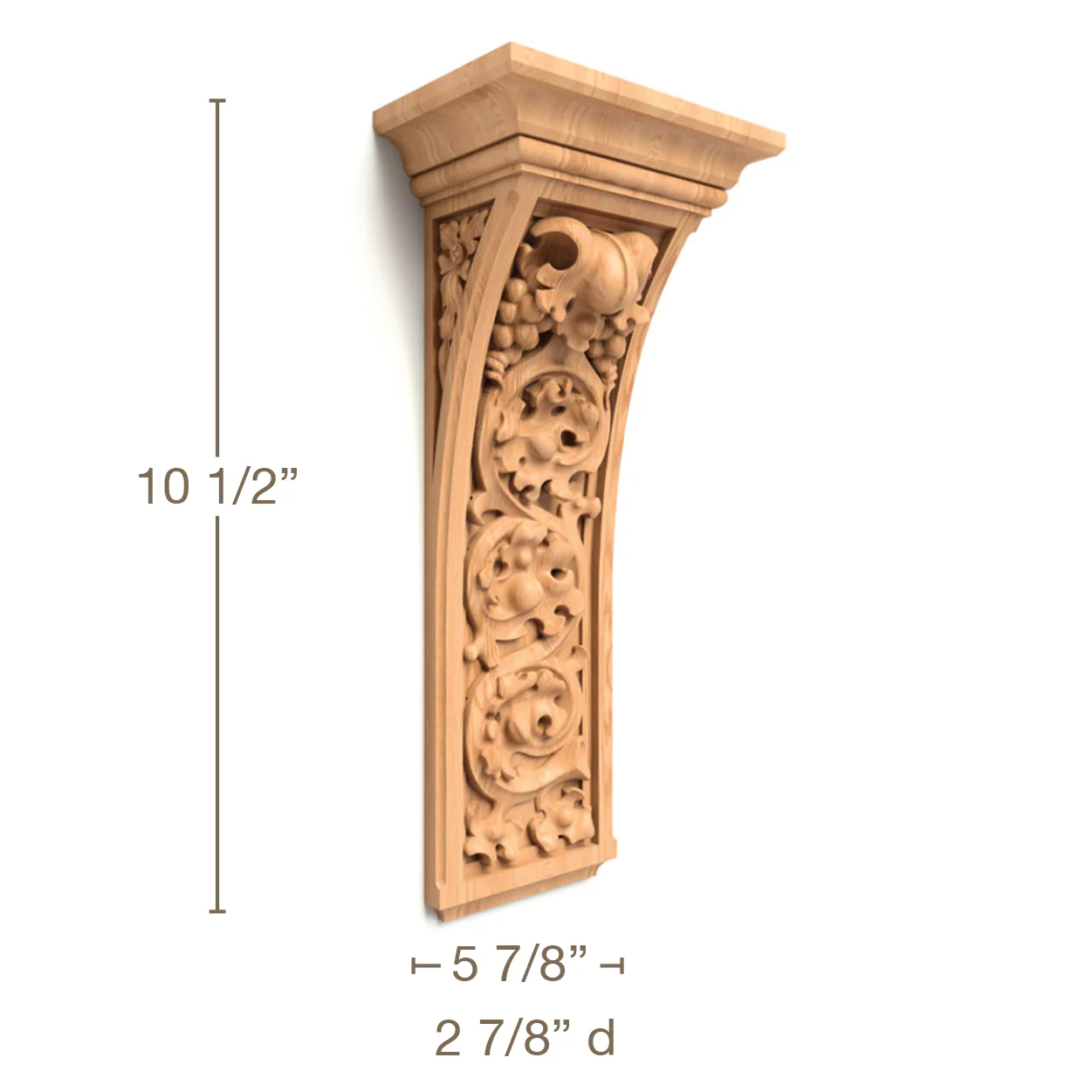 Vineyard Corbel, 5 7/8"w x 13 1/4"h x 3 5/8"d, SPECIAL ORDER (3-6 Weeks)